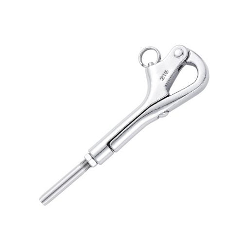 Stainless Steel Pelican Hook with Life Line Stud Sta Lok