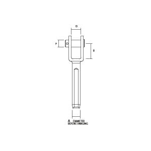 Swage Welded Fork Dimensions