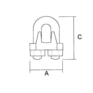 Wire Rope Grip Dimensions